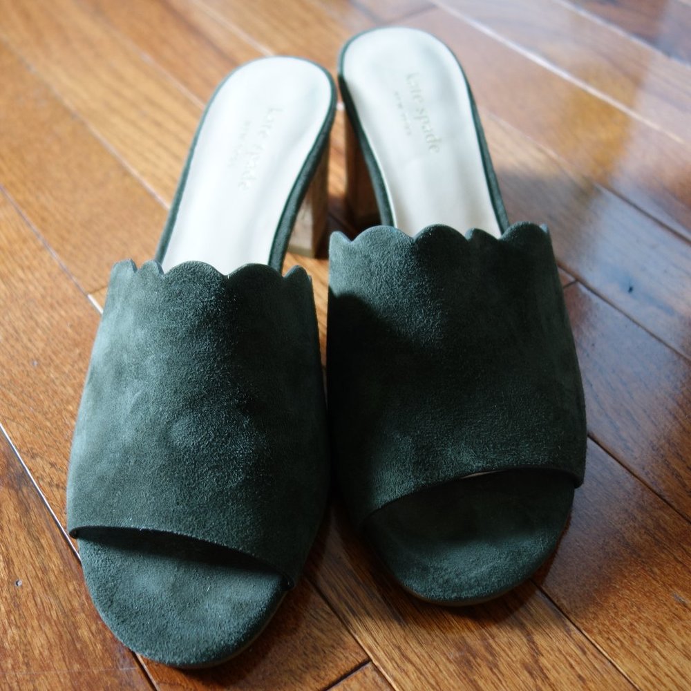 Kate Spade Olive Green Slide Sandals